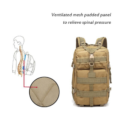 

Tactic Backpack 45L Survival Gear Pack Big Capacity Molle Bag Functional Daypack Rucksacks for Outdoor Travel Hunt Camping Hiking