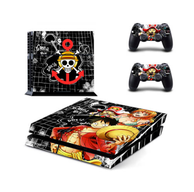 

New One Piece vinyl Decal PS4 Skin Sticker For Sony Playstation 4 PS4 Console protection film 2Pcs Controller protective skins