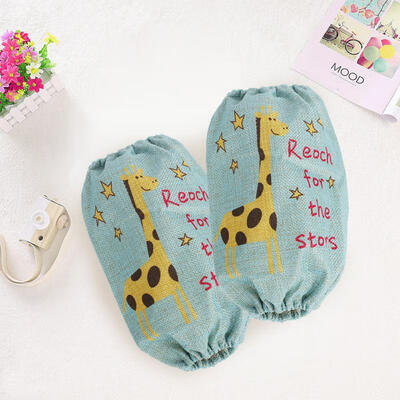 

Greensen Household Cotton&Linen Giraffe Pattern Oversleeves Kitchen Anti-fouling Oversleeves