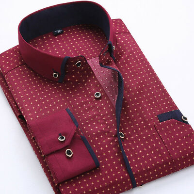 

Luxury New Fashion Mens Slim Fit Shirt Long Sleeve Dress Shirts Casual Shirts