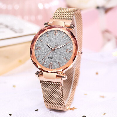 

RM Fashion Simple And Simple Scale Star Sky Dial Mesh With Quartz Womens Watch