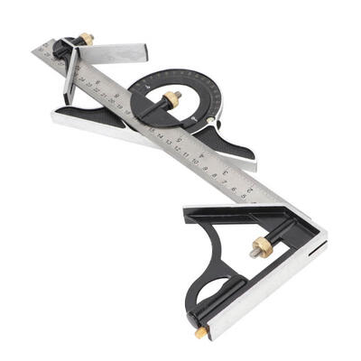 

Greensen Stainless Steel Angle Ruler 0-180° Combination Tri Square 001 Protractor Measure Tool