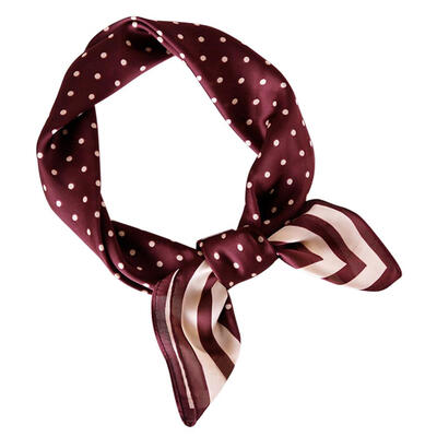 

Korean Women Girls Dot Printing Square Imitate Silk Scarf Kerchief 70x70cm