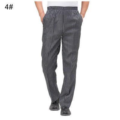 

Men Stripe Plaid Chili Printed Hotel Restaurant Kitchen Chef Work Long Pants