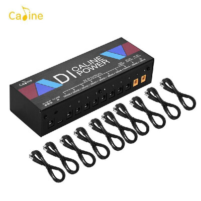 

Caline CP-201 Multifunction Power Supply Station DI Box Isolated 10-Ways Outputs for 9V12V18V Guitar Effect Pedalboards with Sh