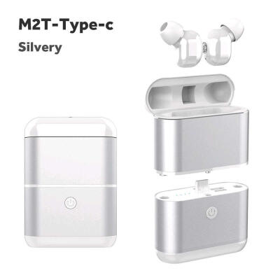 

M2T-Type-C Bluetooth 50 Wireless Earphones Noise Canceling Earbuds With Mic Charging Case Emergency Power Bank