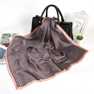 

Autumn&winter Korean version of the silk satin thin scarf scarf air conditioning shawl beach towel seaside sunscreen silk scarf women wholesale