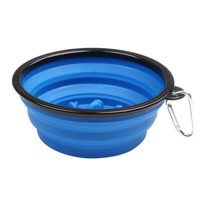 

Folding Pet Dog Slow Down Bowl Puppy Cat Outdoor Anti Gulp Food Feeder Dish