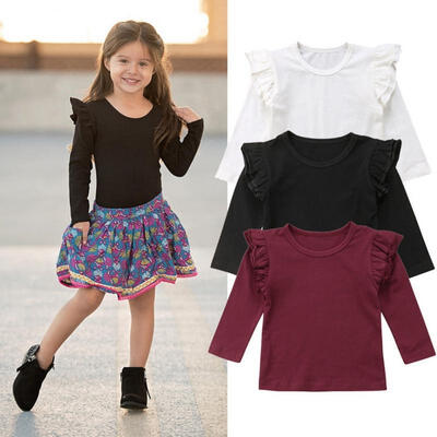 

Fashion Toddler Kids Baby Girls Long Sleeve Tops Clothes T-shirt Tee Tops