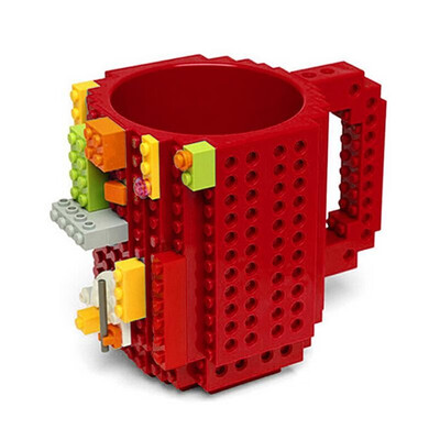 

350ML Build-On Brick Type Building Blocks Coffee Cup DIY Block Puzzle Mug
