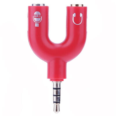

35mm Stereo Audio Jack Earphone Headphone 2 Way U Splitter Adapter