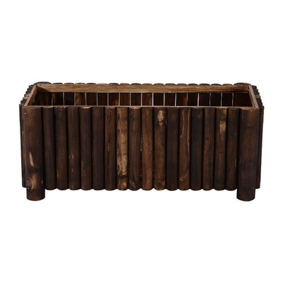 

39" x 16" x 16" Column Edged Wooden Raised Garden Box Planter
