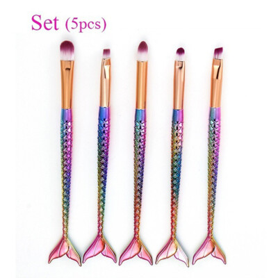 

Toponeto 5PCS Make Up Foundation Eyebrow Eyeliner Blush Cosmetic Concealer Brushes