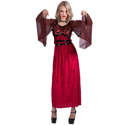 

Lady Halloween Sexy Vampire Costume Fancy Dress Masquerade Cosplay Party Performance Clothes Props--M Size
