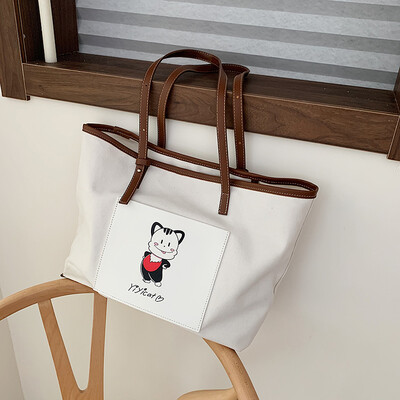 

Red ins cartoon bag large capacity cute Tote bag new 2019 air womens bag portable shoulder bag