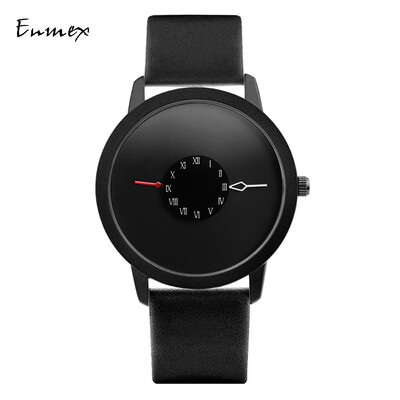 

Subversive second hand creative wristwatch when translating holiday gift Enmex inverted pointer concise watch
