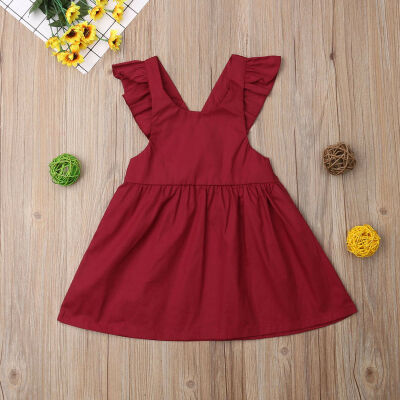 

Summer Cute Newborn Baby Kids Girls Toddler Cotton Overalls Dress Skirt Clothes