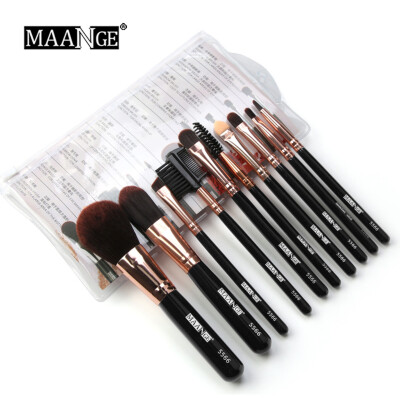 

〖Follure〗Cosmetic Wooden Eyebrow Eyeshadow Powder Foundation Brushes Makeup Brush 10PCS