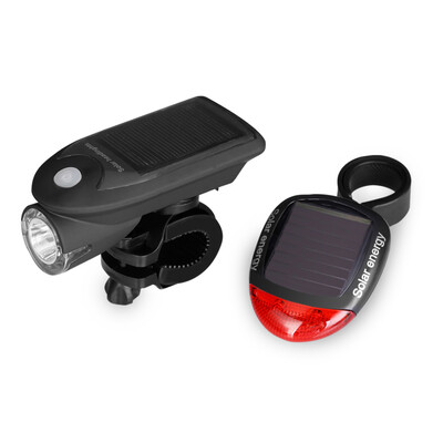 

2 in 1 LEDs USB Rechargeable Solar Energy Bicycle Front Light Tail Lamp