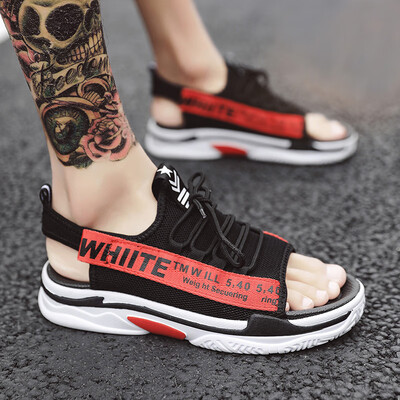 

Summer sandals male 2019 new student sports leisure trend Korean version breathable wearing summer beach shoes