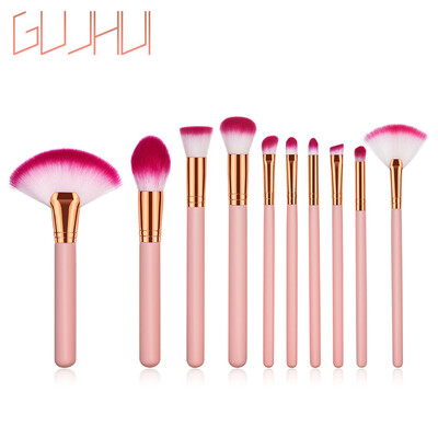 

〖Follure〗10PCS Wooden Foundation Cosmetic Eyebrow Eyeshadow Brush Makeup Brush Sets Tools