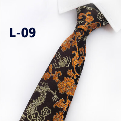 

2019 new brocade fabric festive Chinese dragon pattern wedding tie groom best man tie