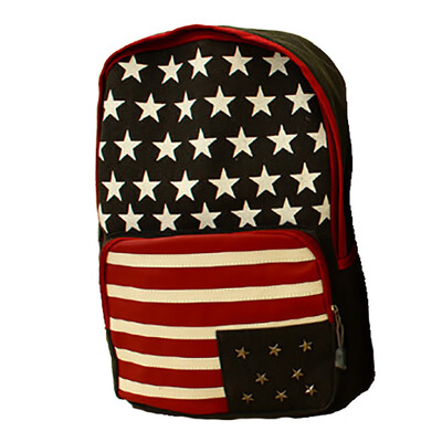 

Tailored Fashion Girls Flag Rivet Backpack Women Leisure School Bag Travel Backpacks BK