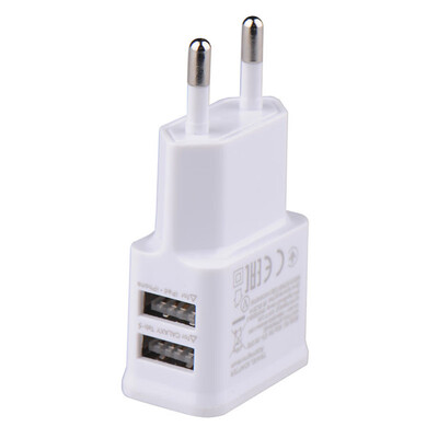 

5V 2A EU Standard Double USB Ports Charger Power Adapter