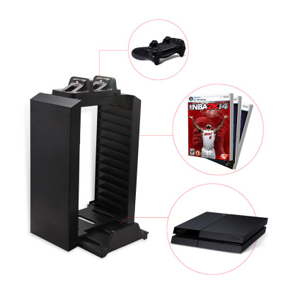 

Host multi function Power Tower Playstation 4 Console Vertical Stand Rack DualShock Controller Charging Dock