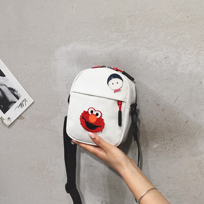 

Female bag 2019 new girl fashion canvas bag summer small fresh messenger bag wild ins foreign air shoulder bag