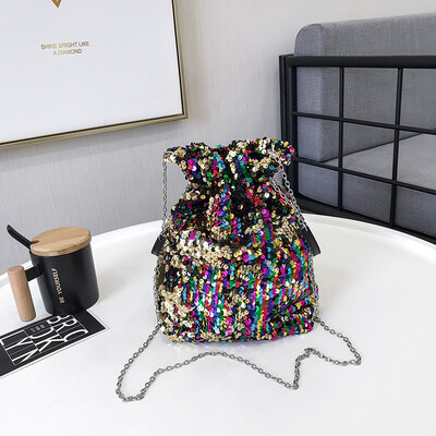 

Tailored Women Girl Sequins Chain Colorful Shoulder Bags Princess Bling Crossbody Bag