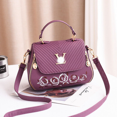 

Female bag 2019 new bag female Korean version of the stereotype embroidery fashion handbags Messenger shoulder bag