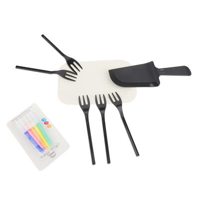 

Greensen Disposable Paper Plate Birthday Cake Knives Forks Dinnerware Set