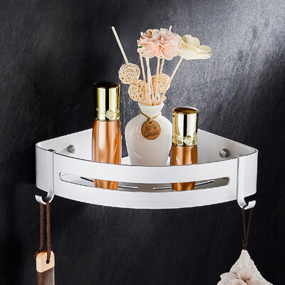 

Jiebi Shi free punching space aluminum new triangle rack single layer removable hook bathroom bathroom rack