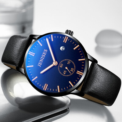 

True belt non-mechanical watch male students waterproof mens watch Korean version of quartz watch network celebrity watch