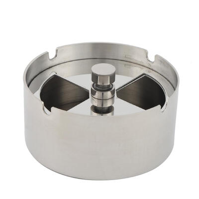 

Greensen Stainless Steel Rotation Ashtray Smoking Cigarette Ash Tray Holder for Home Office Bar