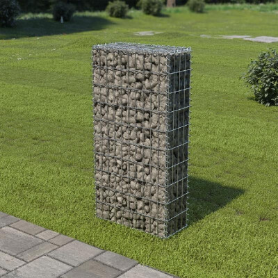 

Gabion Wall with Covers Galvanized Steel 197"x778"x394