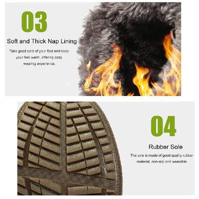 

Outdoor Water-resistant Non-slip Snow Boots Slip-on Winter Warm Shoes for Men&Women