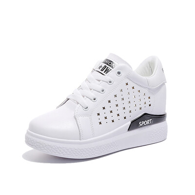 

Small white tide shoes female 2019 summer new summer models thick bottom casual increase net red autumn shoes increase white shoes autumn