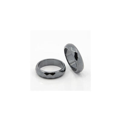 

Fashion Magnetic Synthetic Hematite Wide Band Rings Black 17mm
