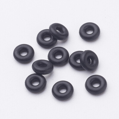 

Black Rubber O Rings Fit European Clip Stopper Beads about 6mm in diameter 19mm thick 22mm inner diameter