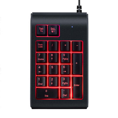 

Mechanical Numeric Keypad Wired 19 Keys Mini Numpad LED Backlight Keyboard