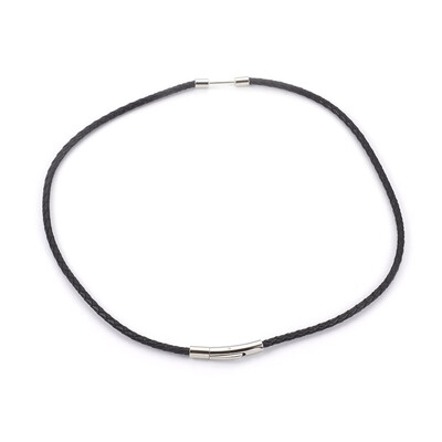 

Leather Cord Necklace Making with Stainless Steel Finding Stainless Steel Color 179"455cm 3mm