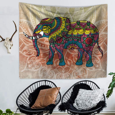 

Bohemia Tapestry Mandala Indian Elephant Wall Hanging Blankets Home Decor Polyester Beach Towel Yoga Mat Photograph Background