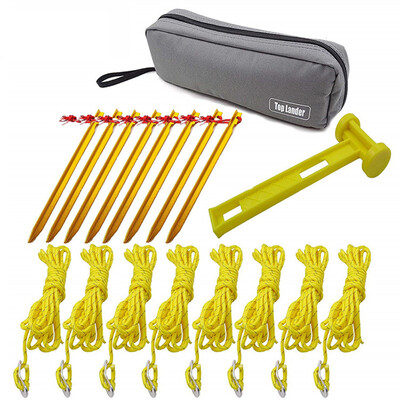 

Outdoor Camping Tent Tool Set Including Hammer Tent Rope Tent Pegs Storage Bag Camping Tent Canopy Accessories