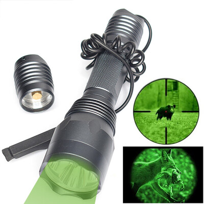 

Saidsome Zoomable 800LM XM- T6 Green Light LED Flashlight Focus Torch 18650AAA flashlight lamp