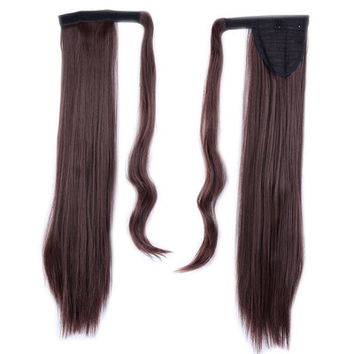 

Long Straight Ponytail Extension Wrap Around Synthetic Hair Extensions One Piece Hairpiece Pony Tail Extension for Women