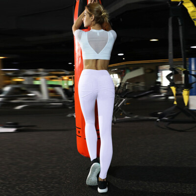 

Starmoon Women Pocket Stitching High-waist Fitness Running Yoga Nine-minute Pants