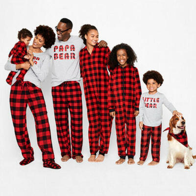 

Christmas Family Matching Pajamas Set Dad Mum Kids Baby Xmas Sleepwear Nightwear
