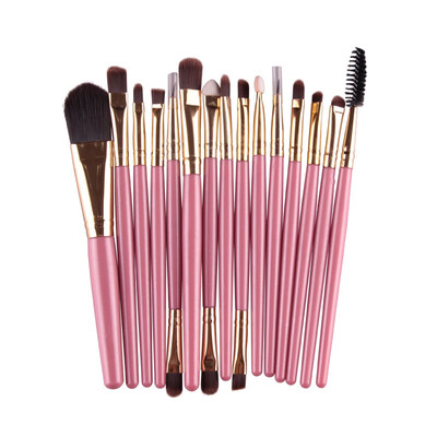 

15 Pcsset Women Foundation Eyeshadow Eyeliner Lip Brand Make Up Eye Brushes Set Professional Cosmetic Makeup Brush